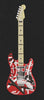 Frankenstein Guitar Red & White Striped Embroidery Design
