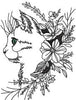 Cat With Flowers Embroidery Design