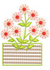 Flower Basket Embroidery Design