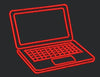Red Laptop Embroidery Design