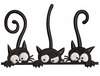 Black Cats Embroidery Design
