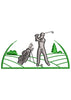 Man Play Golf Embroidery Design