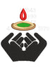 Hand Candal Pot Embroidery Design