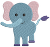 Elephant Baby Embroidery Design