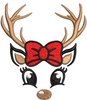 Deer Face Embroidery Design