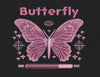 Butterfly Graphic Pink Embroidery Design