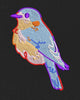 Colorful Sparrow Embroidery Design