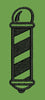 Striped Cylindrical Pillar Emblem Embroidery Design