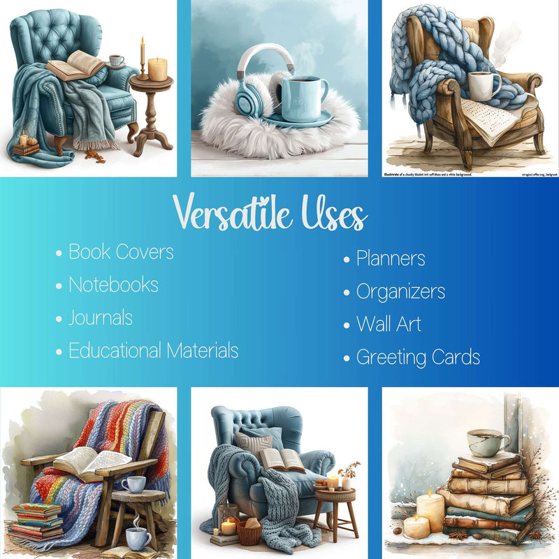 Cozy Home Winter Blue Clipart - CraftNest - Digital Crafting and Art