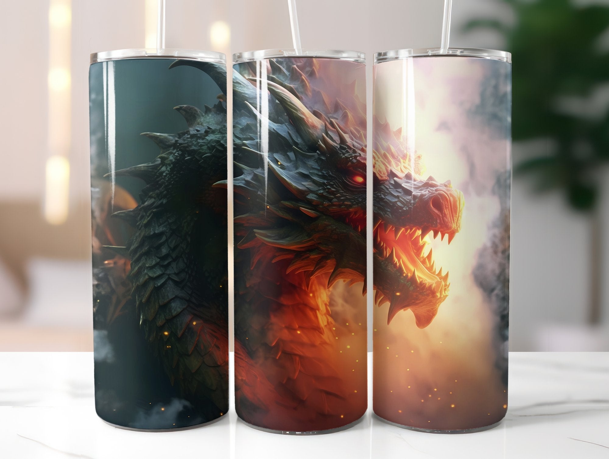 Ulta-Realistic Dragon Tumbler Wrap - CraftNest
