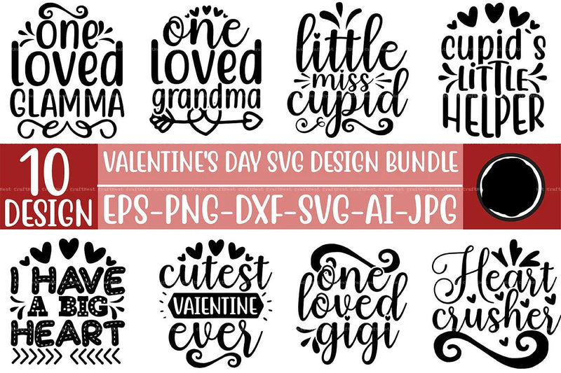 Valentine SVG Bundle for Crafting 1 - CraftNest - Digital Crafting and Art