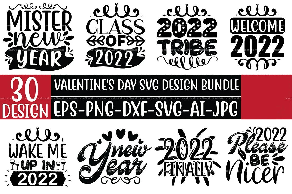 New Year Design SVG Bundle