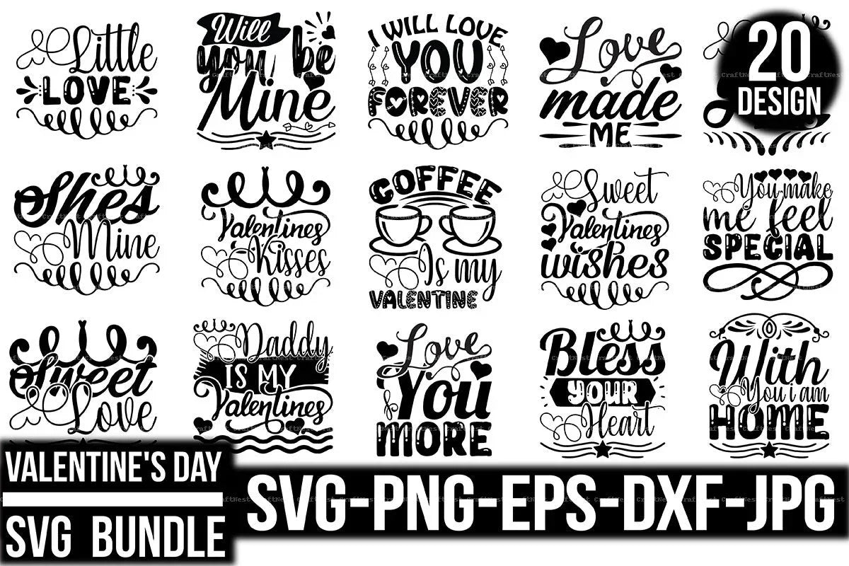 Valentine SVG Bundle for Crafting - CraftNest - Digital Crafting and Art