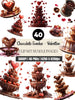 Chocolate Fondue Valentines Clipart