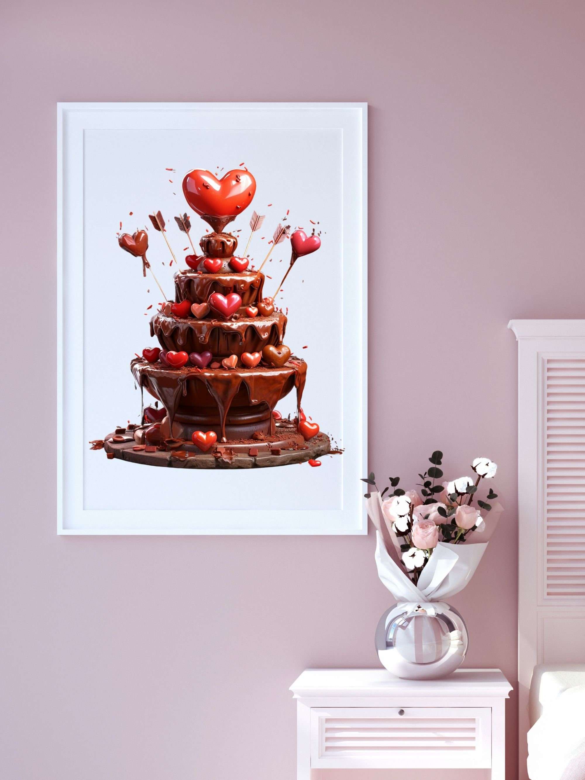 Chocolate Fondue Valentines Clipart - CraftNest - Digital Crafting and Art