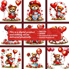 Valentines Day Teddy Clipart - CraftNest - Digital Crafting and Art