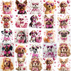 Valentine's Day Dog Coquette Clipart - CraftNest - Digital Crafting and Art