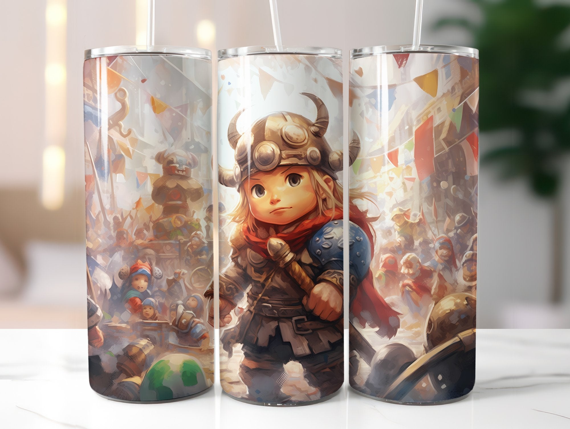 Cute Viking Tumbler Wrap - CraftNest