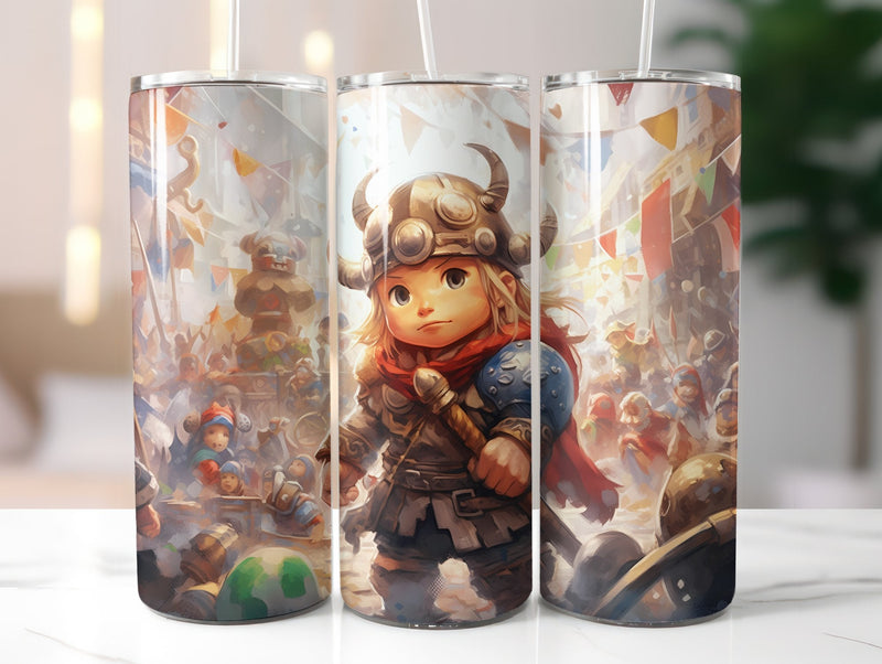 Cute Viking Tumbler Wrap - CraftNest