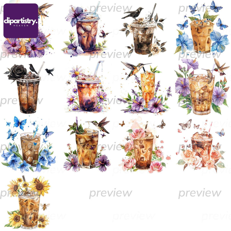 Iced Coffee Food Clipart - CraftNest - Digital Crafting and Art