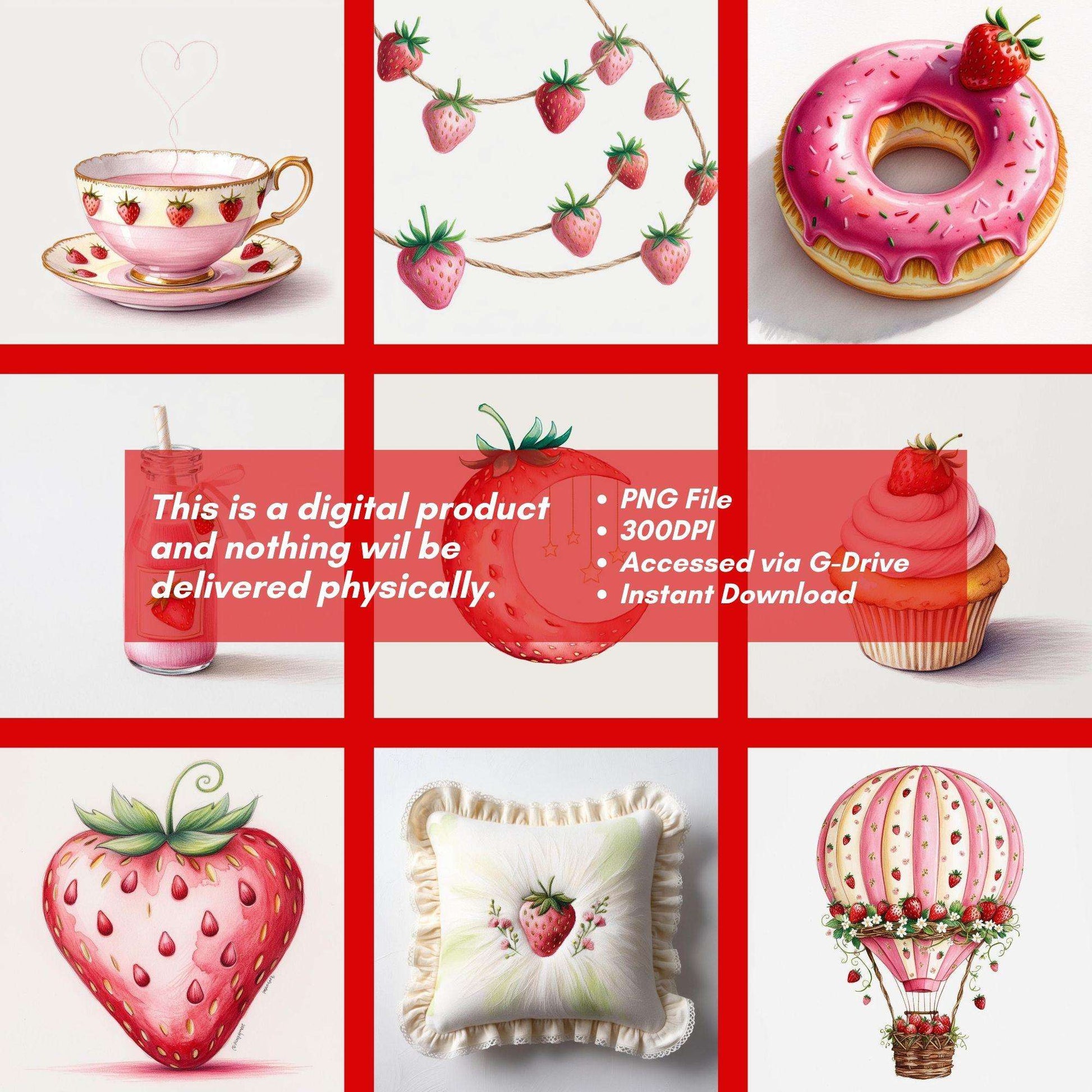 Strawberry Berry Clipart - CraftNest - Digital Crafting and Art