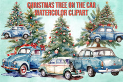 Christmas Tree on Car Clipart Bundle - CraftNest - Digital Crafting and Art