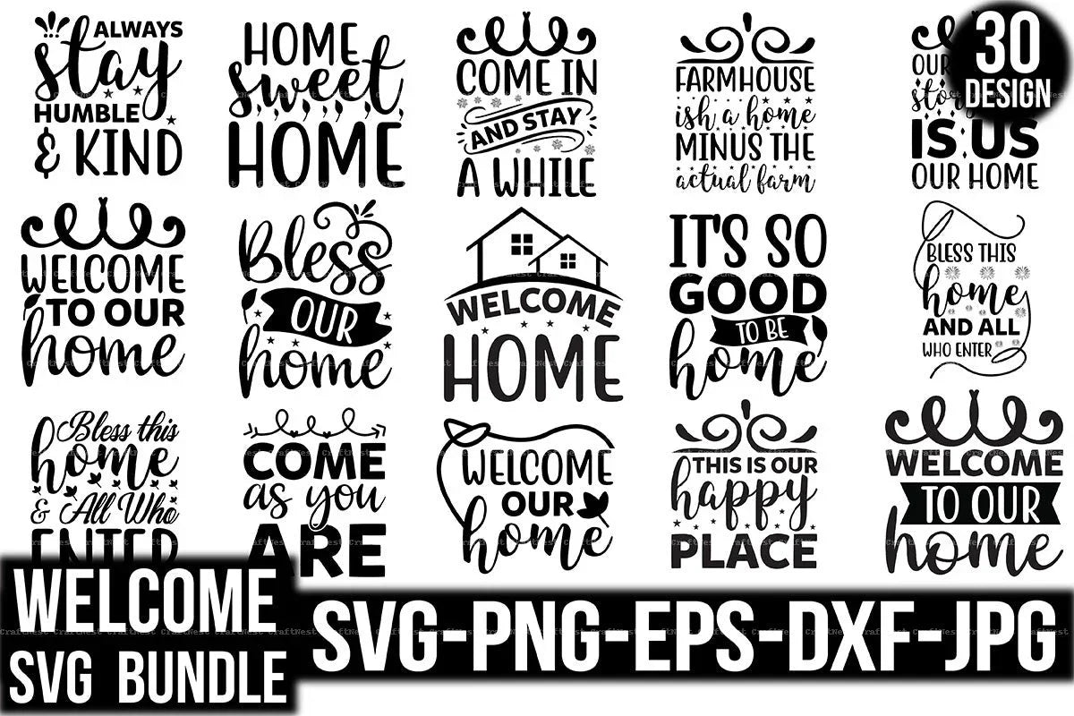 Welcome Design SVG Bundle