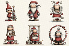 Whimsical Christmas Santa Clipart Bundle - CraftNest - Digital Crafting and Art