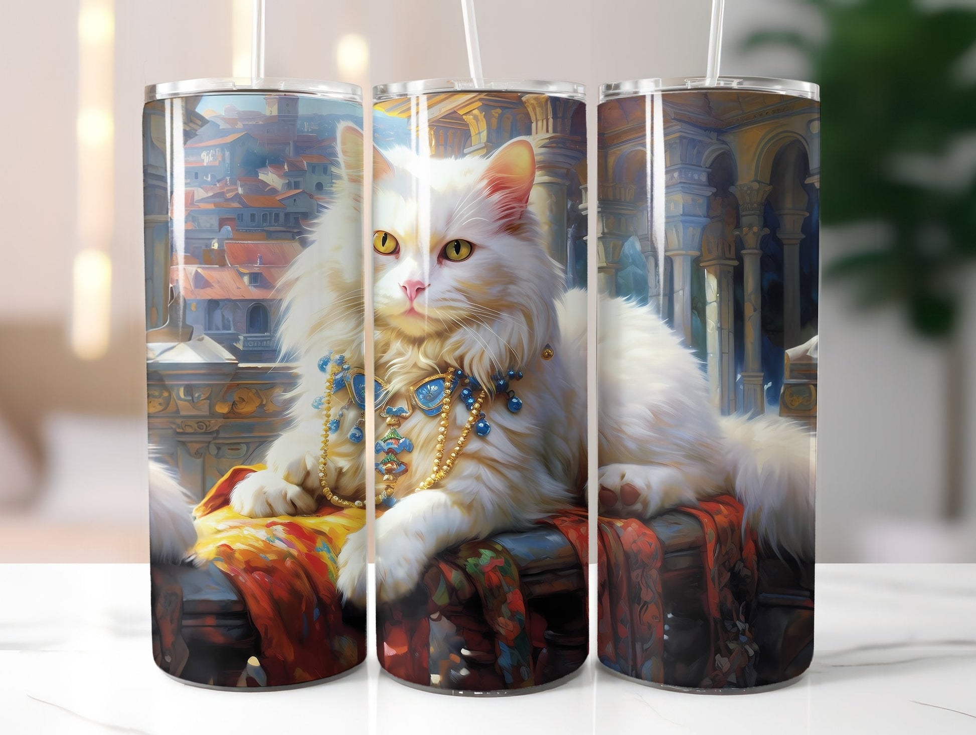 White Cats Tumbler Wrap - CraftNest