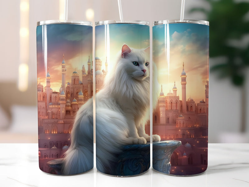 White Cats Tumbler Wrap - CraftNest